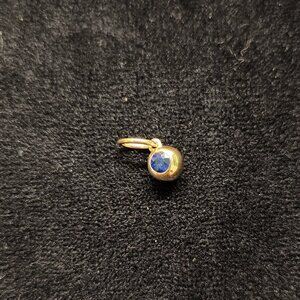 Mejuri 14k Gold Blue Sapphire Sphere Birthstone Pendant